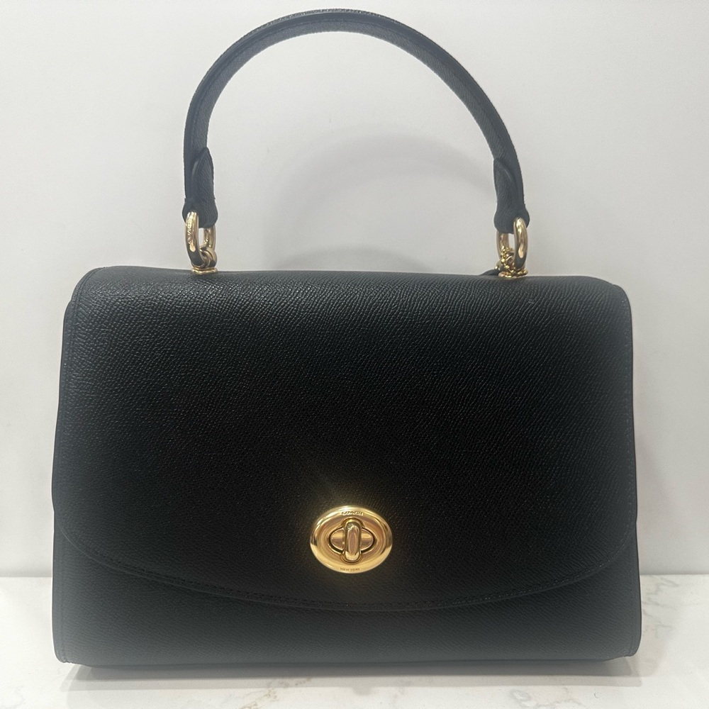 Coach Tilly Top Handle Crossbody Bag in Black